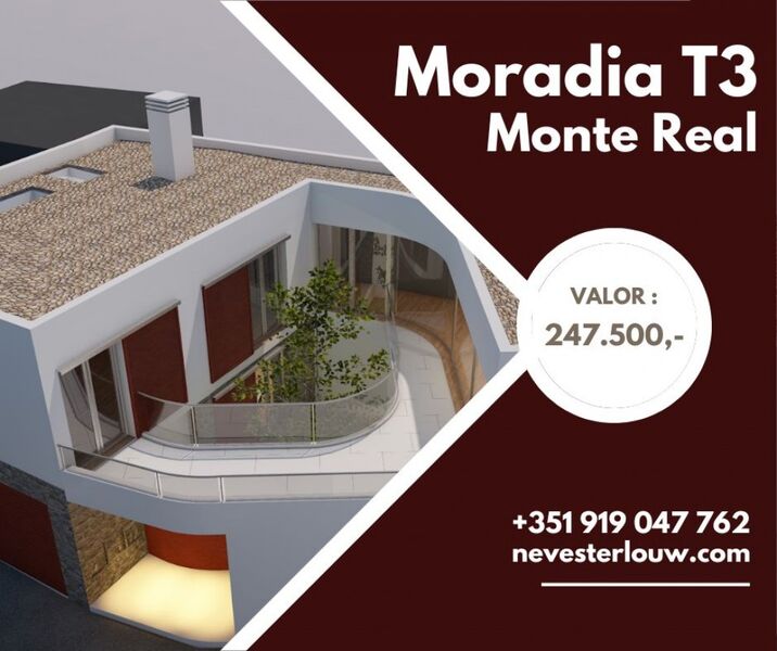 House 3 bedrooms Monte Real Leiria - fireplace, garden, garage, balcony