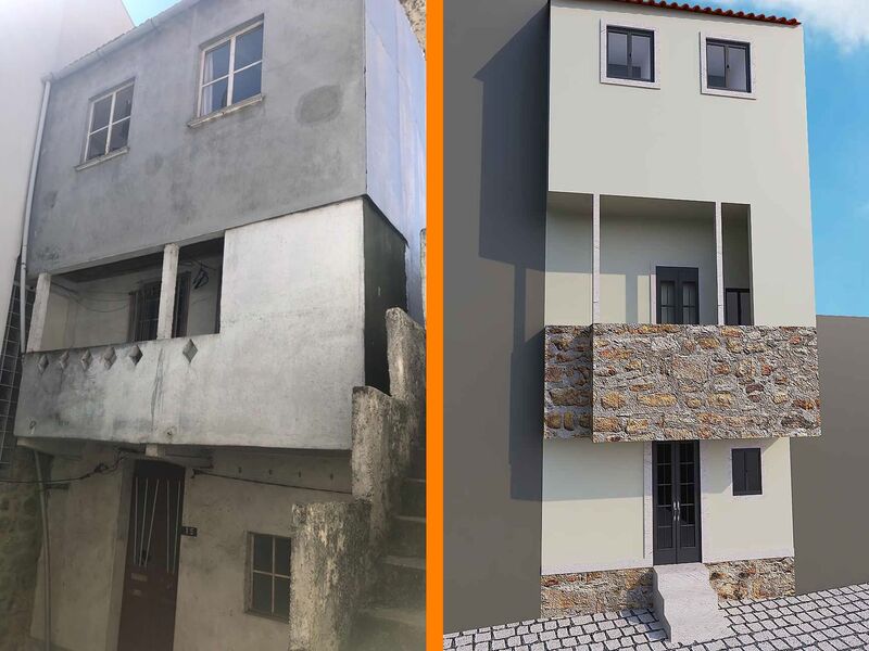 Para venda Casa V2 Típica no centro Seia - garagem, sótão, varandas