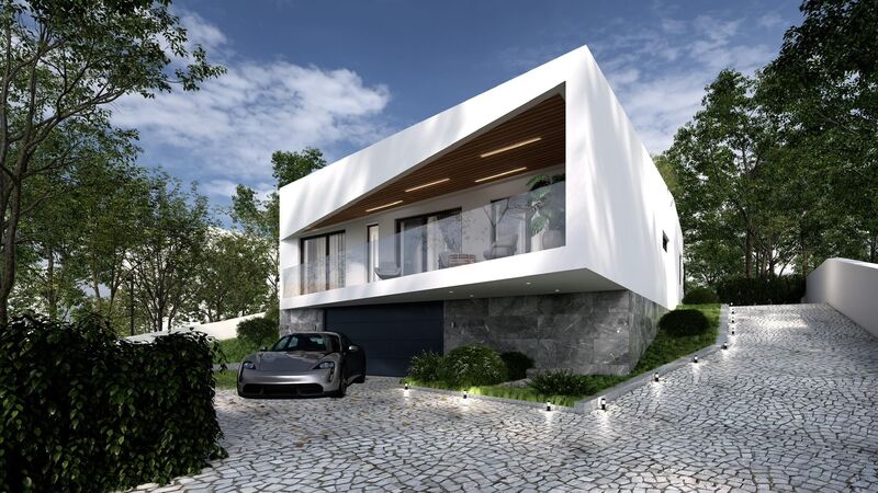 Casa V3 nova em construção Cerro Cabeça de Câmara São Sebastião Loulé - varandas, piscina, garagem, jardim, painéis solares, lareira, terraço