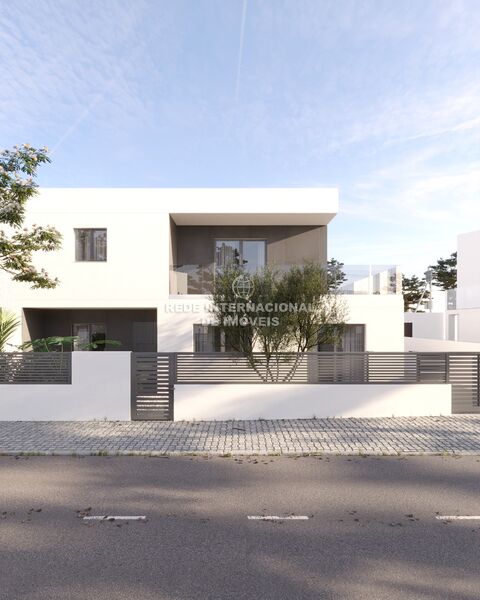 House 4 bedrooms Modern near the center Murtais Olhão - balcony, garage, air conditioning, solar panel, fireplace, balconies, swimming pool