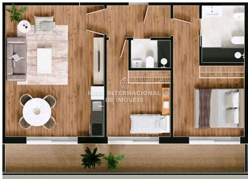 Apartamento novo T2 Quelfes Olhão - varanda, painéis solares, terraço, piscina, chão flutuante