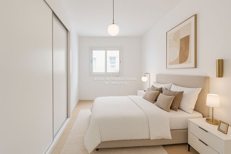 Apartamento T0 Moderno Vila Nova de Cacela Vila Real de Santo António - garagem, zonas verdes, condomínio privado, bbq, painéis solares, ar condicionado, piscina