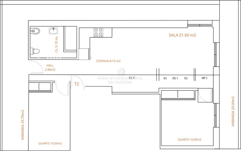 Apartment nouvel near the beach T2 Monte Gordo Vila Real de Santo António - kitchen, solar panel, sea view, terrace, thermal insulation