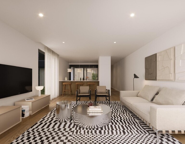Apartamento T1 Moderno em construção São João da Madeira - varanda