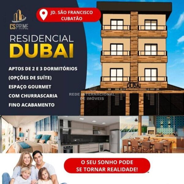 Apartamento T2 Residencial Dubai Jardim São Francisco Cubatão - bbq
