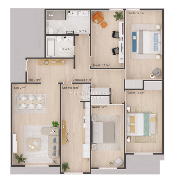 апартаменты T4 с ремонтом Massamá Sintra - термоизоляция, экипированная кухня, звукоизоляция, камин, двойные стекла