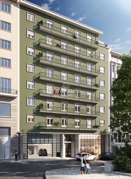 Apartment T3 nouvel in the center Santo António Lisboa - thermal insulation, sound insulation, kitchen, garage, alarm, double glazing, barbecue, garden, fire alarm, balcony, terrace