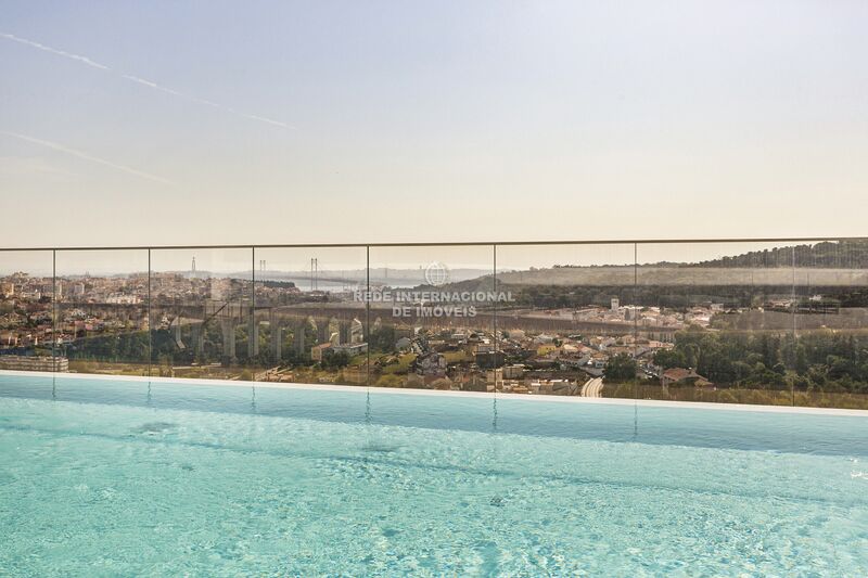 Apartment T1 Campolide Lisboa - air conditioning, store room, terrace, central heating, alarm, kitchen, sound insulation, gardens, balcony, thermal insulation, gated community, swimming pool