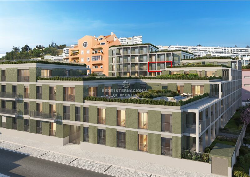 Apartment 3 bedrooms Oeiras - parking lot, store room, terrace, swimming pool, air conditioning, sound insulation, gardens, double glazing, thermal insulation, balconies, terraces, kitchen, garage, balcony