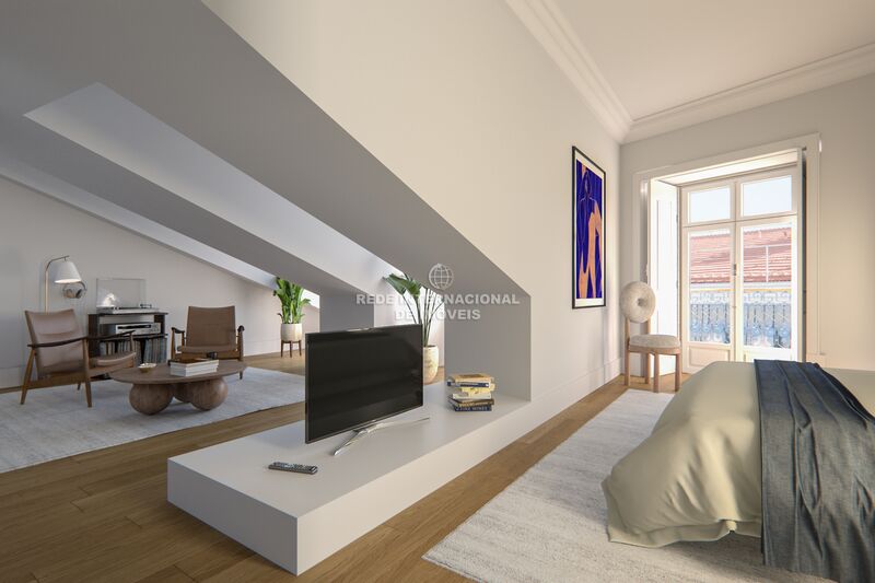 Apartment T2 nouvel Santos-o-Velho Lisboa - balcony, swimming pool, garden, fire alarm, thermal insulation, sound insulation, kitchen, double glazing, air conditioning, equipped