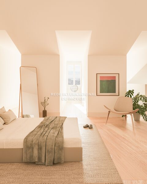 апартаменты Duplex в центре T1 Lisboa - звукоизоляция, мебелирован, система кондиционирования, термоизоляция, экипированная кухня, веранда, двойные стекла
