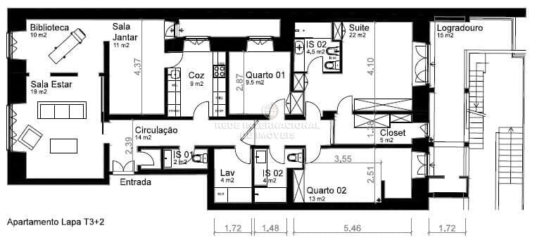 Apartment 3+2 bedrooms Estrela Lisboa - kitchen, garden, air conditioning