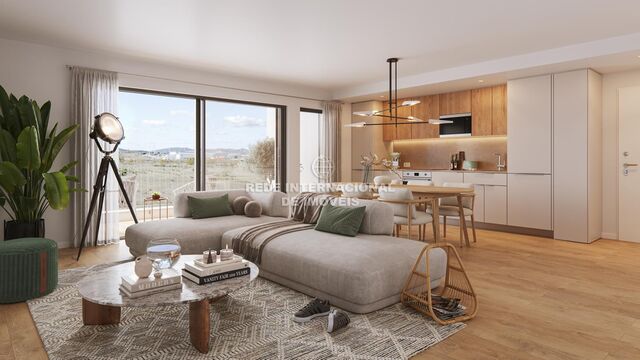Apartment T2 Modern Loures - terraces, gated community, balcony, kitchen, balconies, air conditioning, equipped, gardens, green areas, terrace, garden, swimming pool