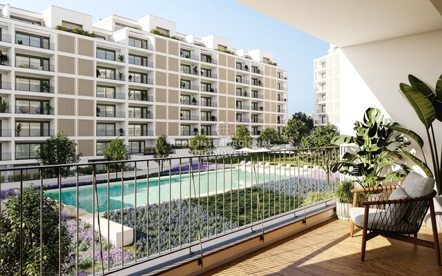 Apartment 1 bedrooms Loures - green areas, alarm, kitchen, swimming pool, garden, air conditioning, solar panels, terraces, terrace, balconies, balcony, equipped