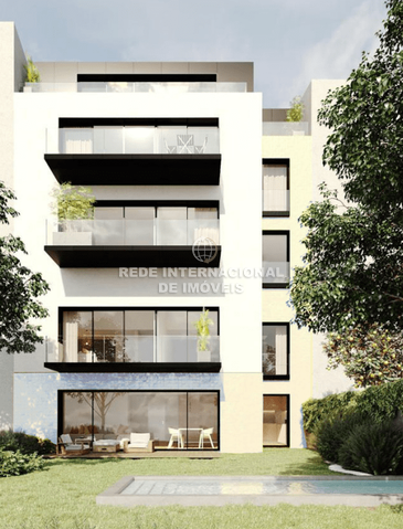Apartamento de luxo T3 Marquês de Pombal Santo António Lisboa - varandas, piscina, terraços, jardim
