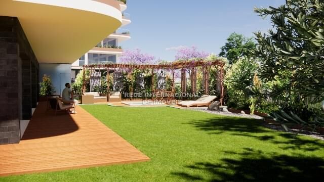 Apartamento T2 novo Cascais - piscina, jardim, terraço, equipado, arrecadação, garagem