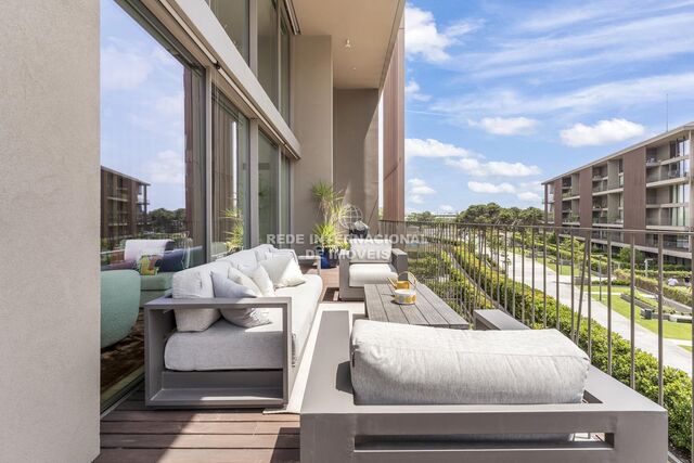 апартаменты современная T4 Gandarinha Cascais - сад, сады, детская площадка, веранда, веранды, экипирован, бассейн, сигнализация, система кондиционирования