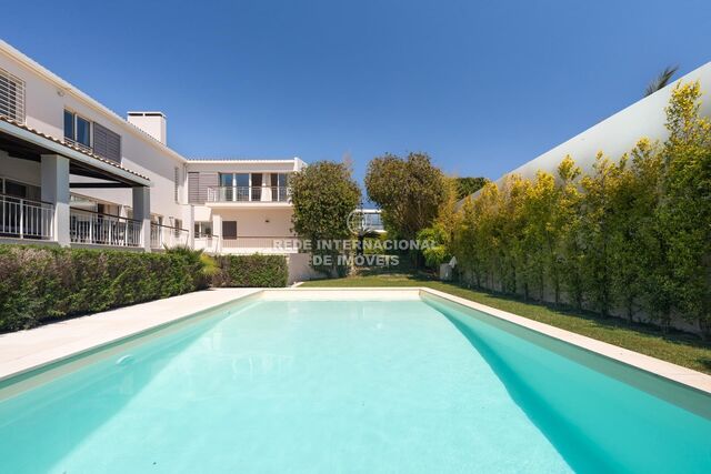 House nueva excellent condition V6 Areia Cascais - balcony, air conditioning, garage, swimming pool, terrace, terraces, garden, alarm, equipped, balconies, underfloor heating