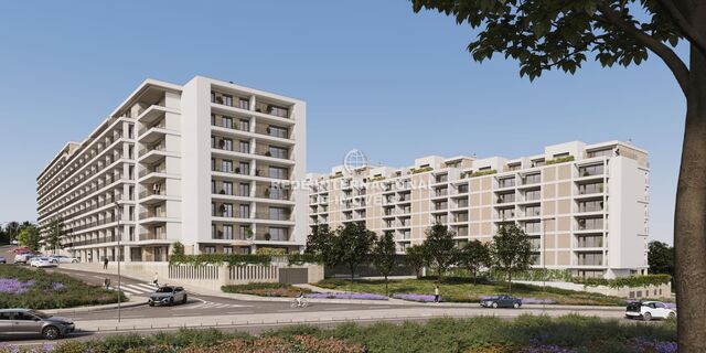 Apartment nuevo T2 Santo António dos Cavaleiros Loures - balconies, garden, balcony, equipped, terrace, gated community, swimming pool, air conditioning, terraces, solar panels, green areas, kitchen