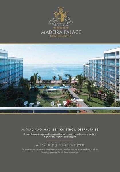 Apartment T2 Luxury São Martinho Funchal - parking lot, garden, sea view, swimming pool, store room, gated community