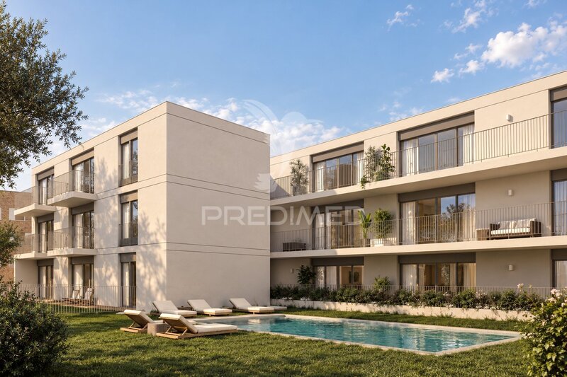 Fantástico apartamento T2 junto à praia de Apúlia, Esposende - condomínio fechado com piscina