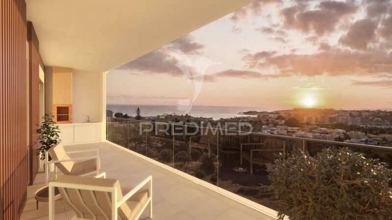 Apartment new 3 bedrooms Portimão - central heating, gated community, barbecue, air conditioning, garden, thermal insulation, garage, playground, radiant floor, video surveillance, balcony, swimming pool
