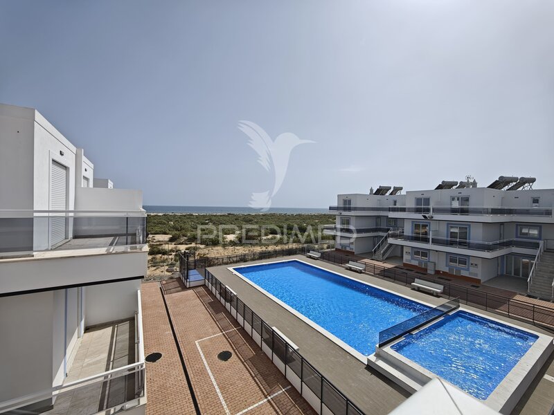 Apartment new sea view 1 bedrooms Vila Nova de Cacela Vila Real de Santo António - barbecue, condominium, sea view, air conditioning, balconies, solar panel, swimming pool, terrace