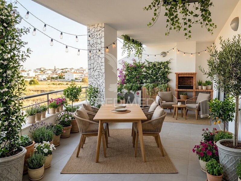 Apartment T1 nouvel Seixal - cellier, jardins, terrasse