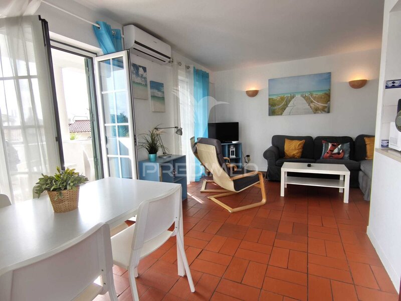 Apartment 2 bedrooms Quarteira Loulé - playground, 1st floor, equipped, store room, air conditioning, balcony, condominium, double glazing, terrace, parking lot, kitchen, gardens, swimming pool, tennis court