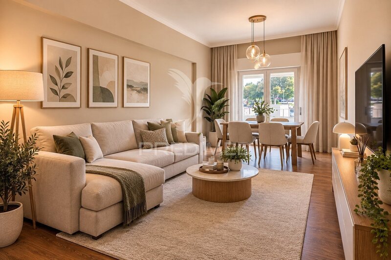 Appartement T2 Rénové Amora Seixal - jardin, beaucoup de lumière naturelle, double vitrage, balcons, cuisine équipée