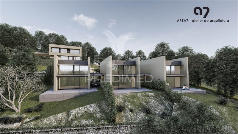 дом V3 Santo Tirso - гараж, закрытый жилой комплекс, кондиционер, сад, оборудованная кухня