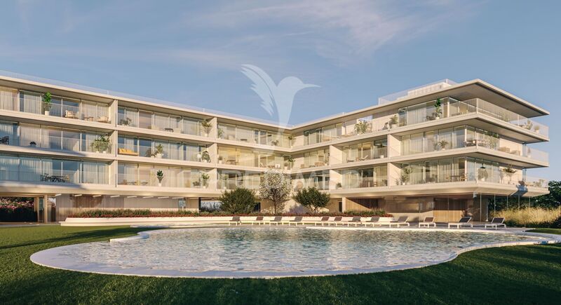 Apartment T1 under construction Quarteira Loulé - video surveillance, kitchen, swimming pool, tennis court, balcony, alarm, air conditioning, gardens