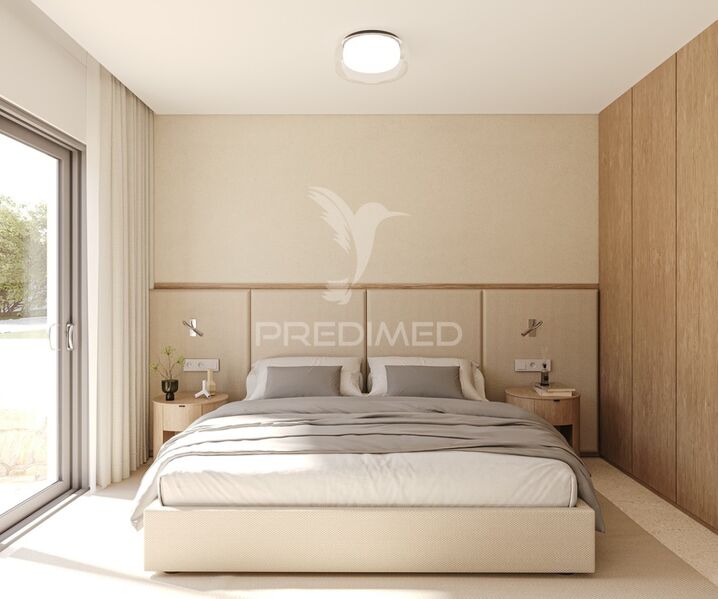 Apartamento T2 Moderno Lagoa (Algarve) - ar condicionado, condomínio privado, mobilado, piscina, painéis solares, jardins, varandas, garagem