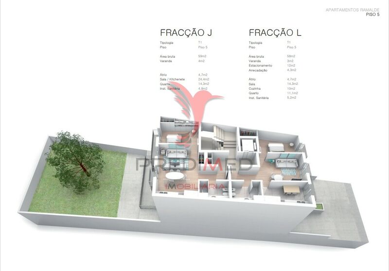 Apartamento T1 Ramalde Porto para venda - excelente localização, jardim, varandas, arrecadação, terraço