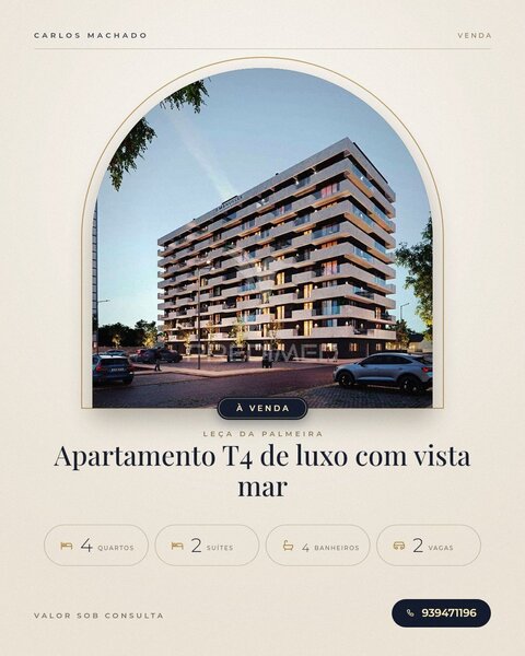 Exclusivo T4 em leça da palmeira