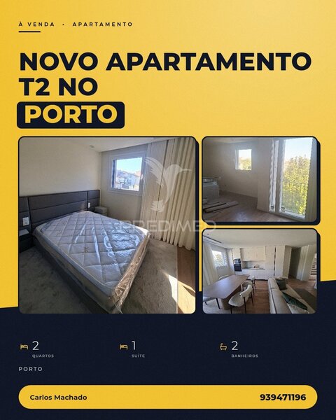 Fantástico T2 Novo no Centro do Porto - Junto ao Marquês e Santa Catarina