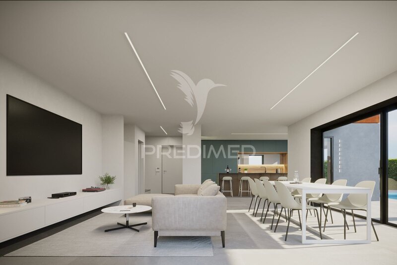 Huis V4 Modern Almada - garage, barbecue, tuin, uitstekende locatie, balkon, zwembad, alarm, speeltuin, airconditioning