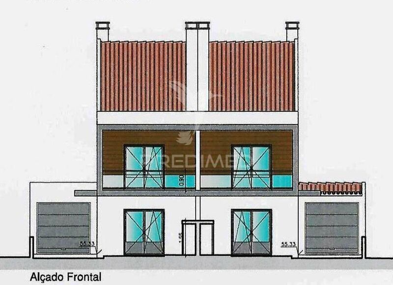 Moradia V3 Geminada em construção Quinta do Conde Sesimbra - alarme, quintal, lareira, garagem, varanda, equipado