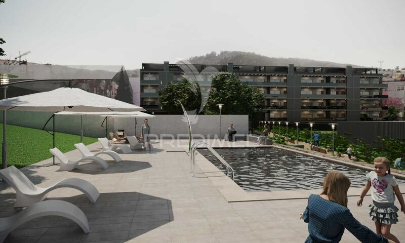 Apartment T3 Modern Braga - condominium, garden, solar panels, alarm, air conditioning, garage, barbecue, swimming pool