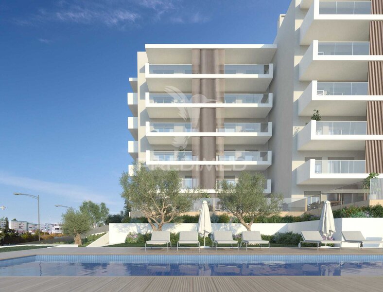 Apartamento em construção T1 Portimão - ar condicionado, piscina, zonas verdes, parque infantil, vidros duplos, condomínio fechado