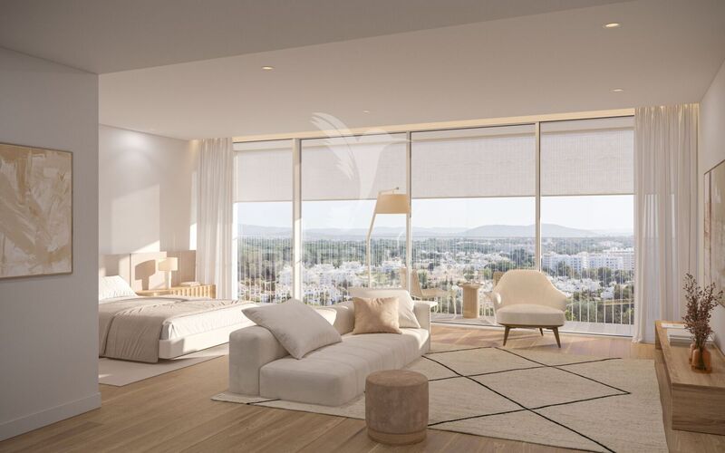 Apartment under construction T2 Quarteira Loulé - gardens, video surveillance, balcony, tennis court, air conditioning, alarm, swimming pool, kitchen