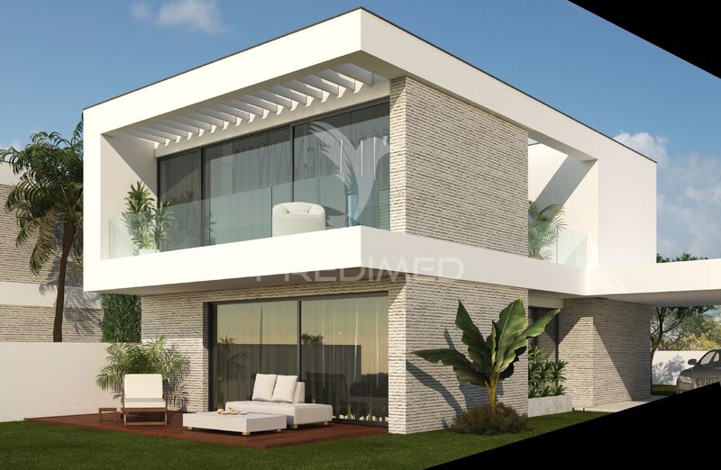 House Modern under construction V3 Rio Maior - air conditioning, tennis court, balcony, solar panel, swimming pool, barbecue, garden