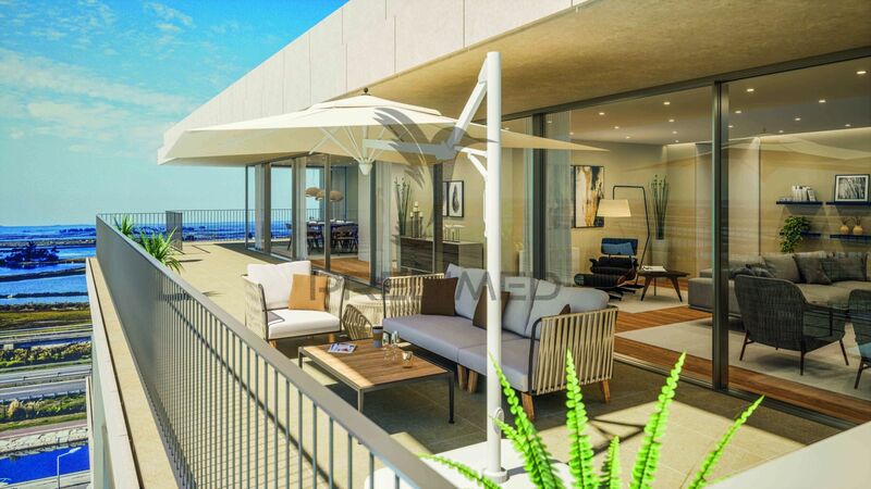 Apartamento T1 Moderno em construção Aveiro - varanda
