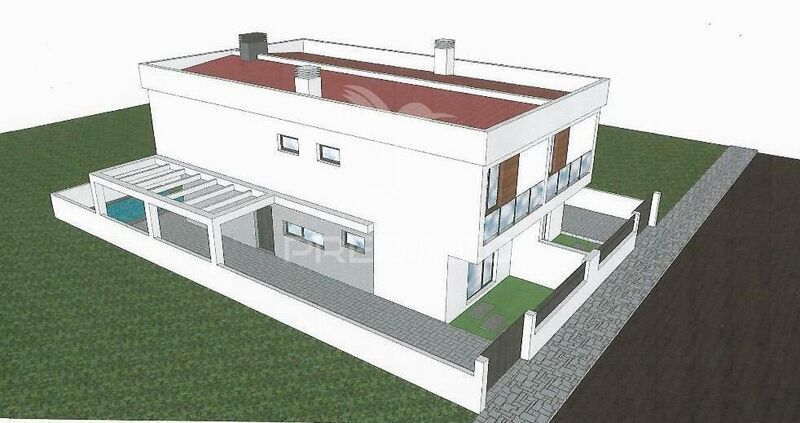 House V3 Semidetached Fernão Ferro Seixal - garden, swimming pool, equipped kitchen, barbecue, double glazing, balcony