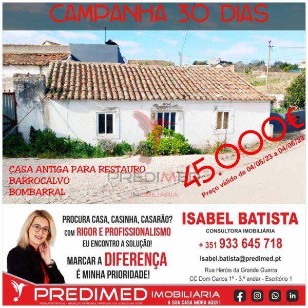 Casa Térrea V3 Carvalhal Bombarral para vender - garagem, bbq, piscina