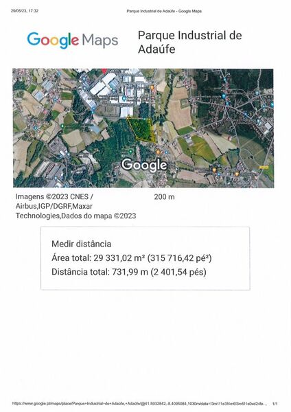 Terreno com 30549m2 Adaúfe Braga para vender