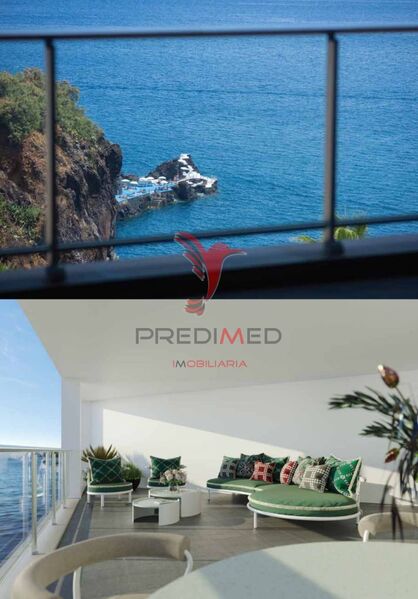 Venda Apartamento T2 de luxo São Martinho Funchal - parqueamento, jardim, condomínio fechado, vista mar, arrecadação, piscina