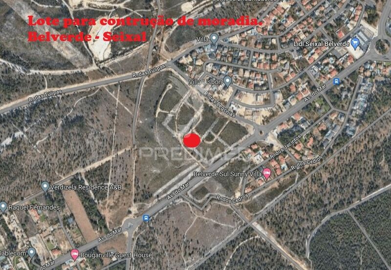 Plot of land new with 647sqm Amora Seixal