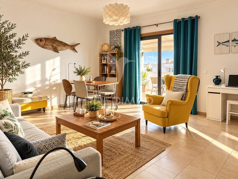 Apartment 2 bedrooms in the center Tavira - terraces, equipped, sea view, air conditioning, kitchen