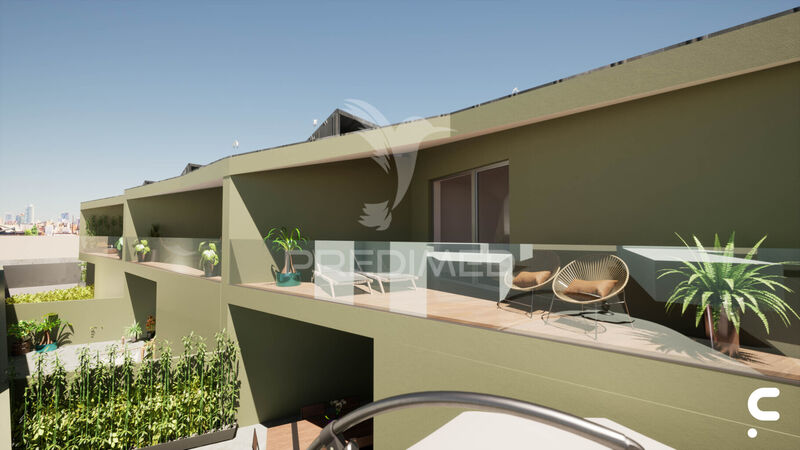 Moradia V3 em banda Canidelo Vila Nova de Gaia - zonas verdes, piso radiante, condomínio privado, varandas, piscina, terraço, garagem